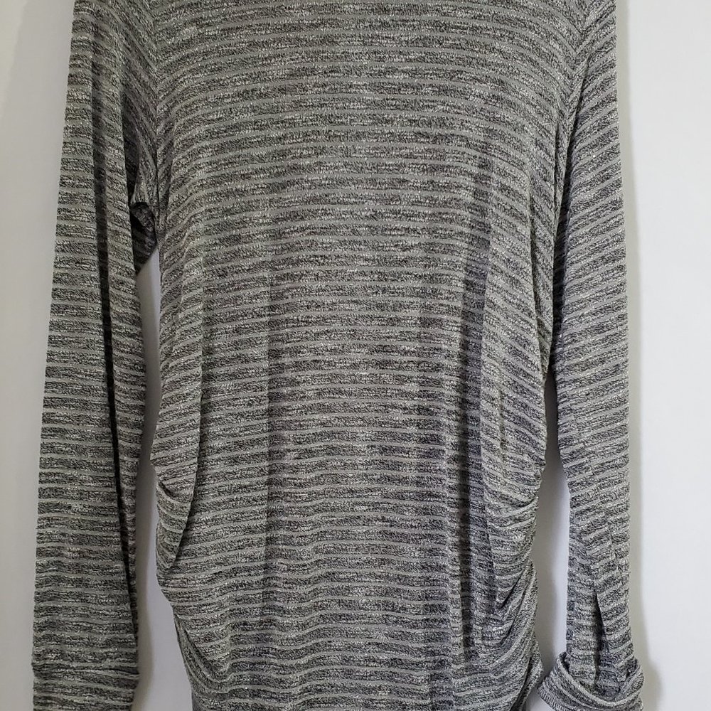 Isabel Maternity Silver Metallic Shirt